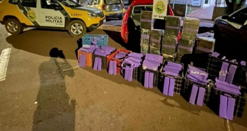 Policia Militar apreende 425kg de maconha em Palotina