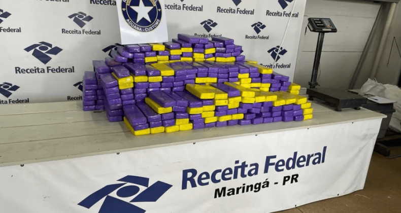 Receita Federal apreende quase 300 quilos de maconha em caixas em transportadora no Paraná