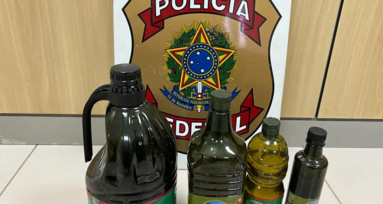 Azeite falso: PF apreende 150 litros de produto proibido no Brasil