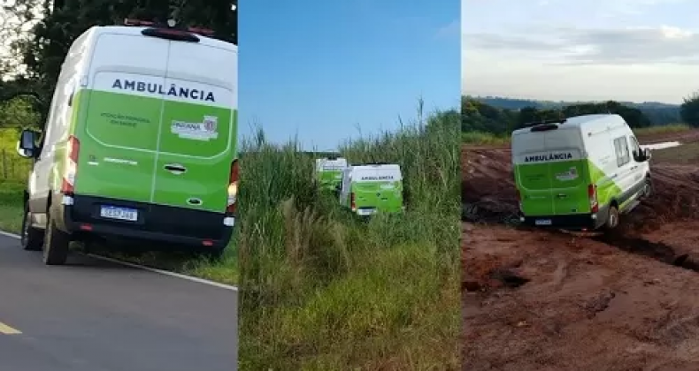 Criminosos rendem vigia e roubam ambulâncias e caminhonete da Prefeitura de Campo Mourão